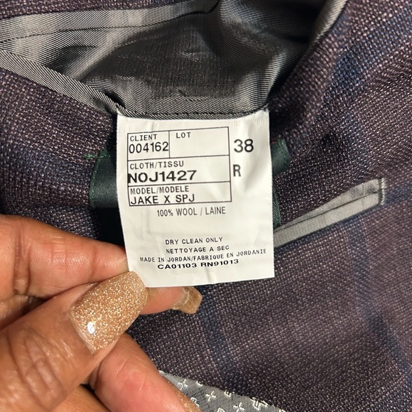 🔥 NWT Ted Baker London Men’s Blazer – Plum Check Windowpane – Size 38R - Picture 11 of 11